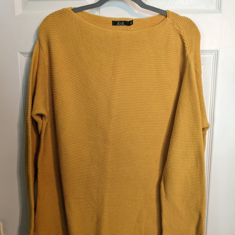 G&C mustard sweater, size xl